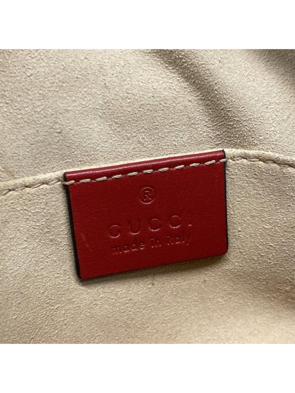 Gucci Waist Pouch GG Marmont Quilted Leather Belt Bag Red - Picture 8 of 15